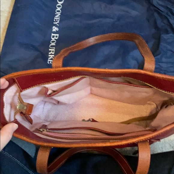 Dooney & Bourke Wine and Tan Tote - Picture 3 of 5